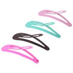 Заколки для волос НАБОР 8 шт., 5 см, клик-клак, soft touch, разные цвета, MONTE VITA, 457092