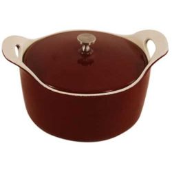 Кастрюля для подачи 14 см h7 см 700 мл круглая с крышкой эмаль  . P.L. Proff Cuisine