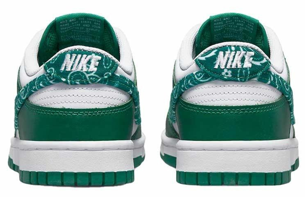 Кроссовки Nike Dunk Low Ess "Green Paisley" (Женская размерная сетка)