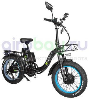 Электровелосипед Syccyba F11 Pro Dual 48V/20Ah (полный привод) - Синий обод фото №2