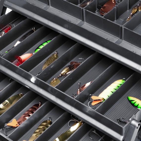 Ящик для снастей NISUS Tackle Box трехполочный зеленый (N-TB-3-G)