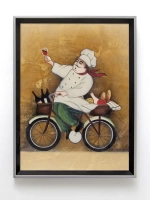 Картина на натуральном холсте "Веселый повар" 35*45 см