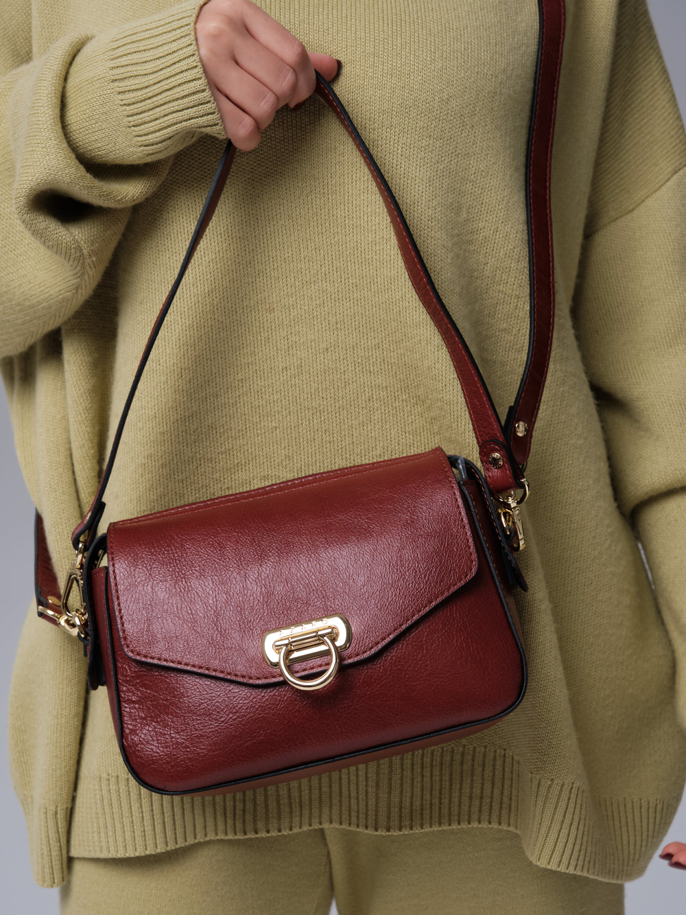 Женская сумка кросс-боди Azaro 3684 коньяк лампанте