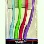 Зубная щетка ассорти «ЭКОНОМ», жесткость средняя, в пакете с еврохолдером 4шт