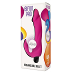 Ярко-розовый вибростимулятор 14,9см для точки G Adrien Lastic Alive Bifun Pro