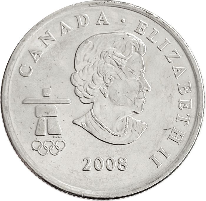 25 центов 2008 Канада «Ванкувер 2010 - Фигурное катание»