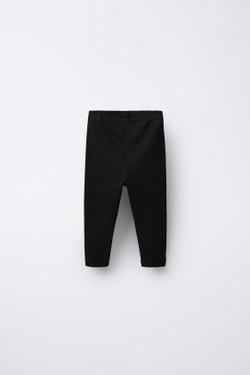 ZARA НАБОР ИЗ ДВУХ ОДНОТОННЫХ ЛЕГИНСОВ, ЧЕРНЫЙ
