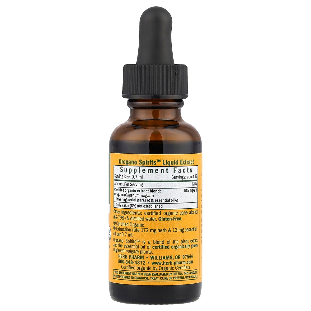 Herb Pharm, Oregano Spirits ™, 30 мл (1 жидк. Унция)
