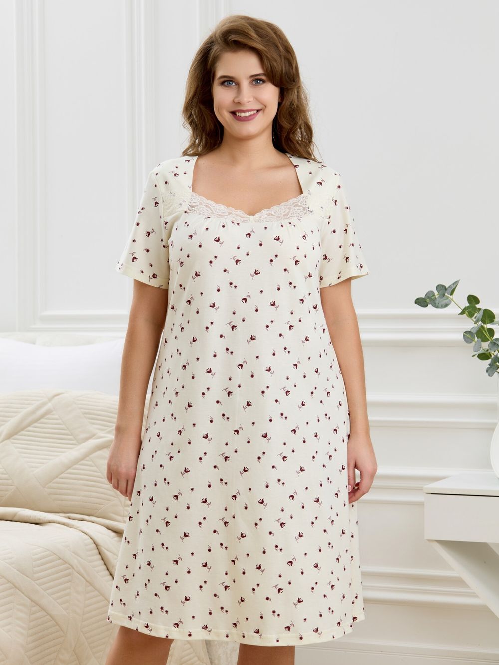 Ночная сорочка Мадера-1 Виотекс МОЛОЧНЫЙ