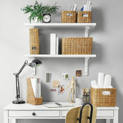 IKEA TRUMMIS  (ИКЕА ТРУММИС)  -  Корзина, ротанг ручной работы, 18x25x14 см
