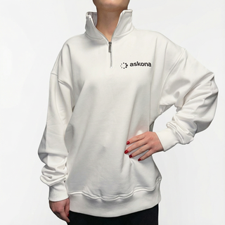 Толстовка на молнии Аскона. Цвет: белый