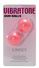 Розовые вагинальные шарики Vibratone DUO-BALLS (Цвет: розовый)