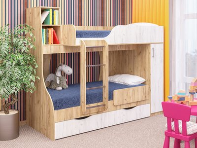 Кровать двухъярусная БАШМАЧОК