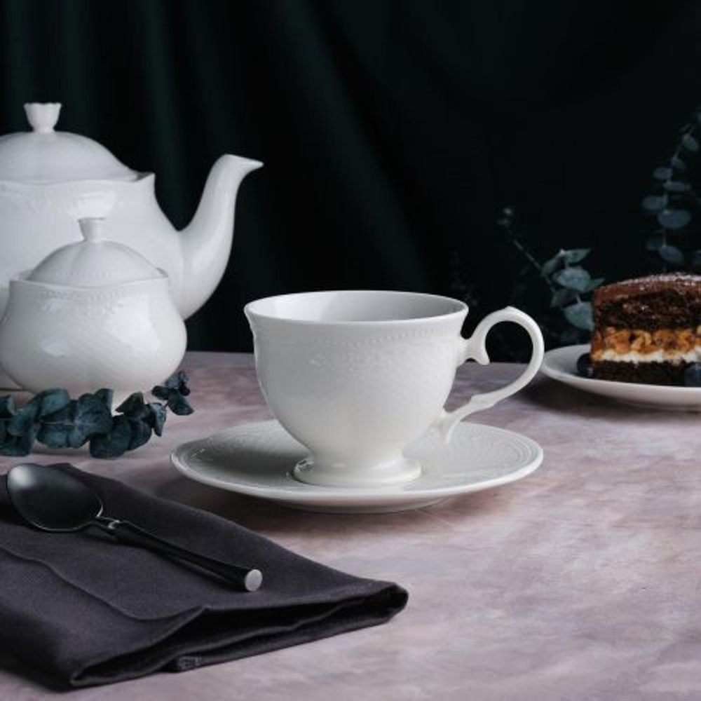 Чайная пара 200 мл, фарфор, Aristocrat, Noble