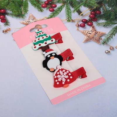 Зажимы для волос 3шт "PodarkiGrad - Весёлые приключения" (JINRE TRAVEL)