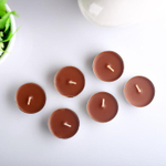 Набор свечей ароматических чайных «Шоколад», 3.8×1.6 см, 3.5 ч, 12 г, 6 шт.