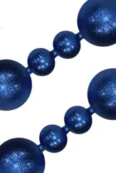 Украшение для высотной ёлки Бусы Искристые., 145 см, пластиковые, синий, ПромЕлка, (БИП-145Blue)