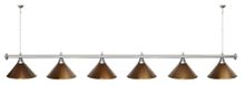 Лампа STARTBILLIARDS 6 пл. (плафоны золотые,штанга золотая,фурнитура золото)