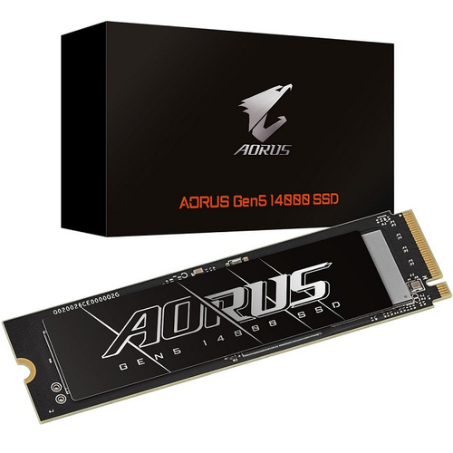 Жесткий диск SSD M.2 4Tb Gigabyte AORUS NVMe Gen5, 14100/12600MBs, 550000 IOPS, 3D TLC, 2280, PCI-E 5.0 x4 (AG514K4TB)