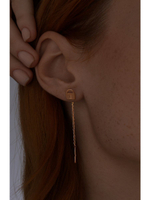 Серьги из золочёного серебра длинные