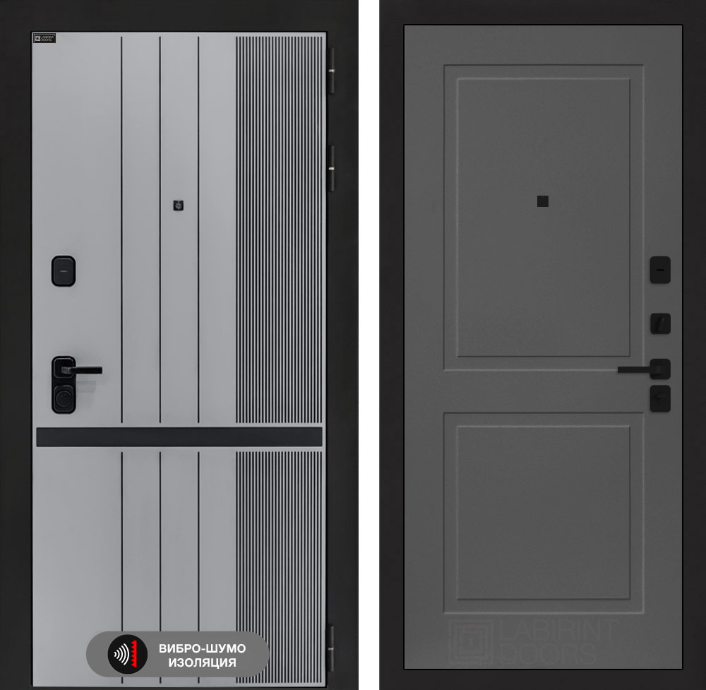 Входная дверь Лабиринт SKYLAB - 11 Графит софт
