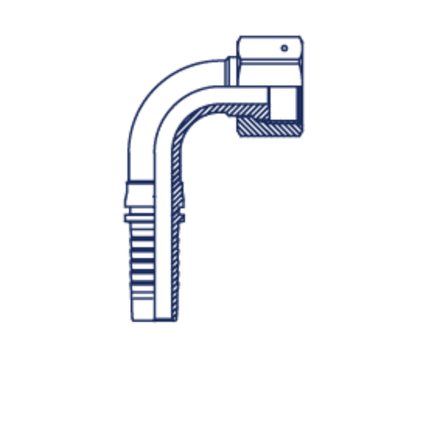 Фитинг DN 10 ORFS (Г) 13/16 (90)