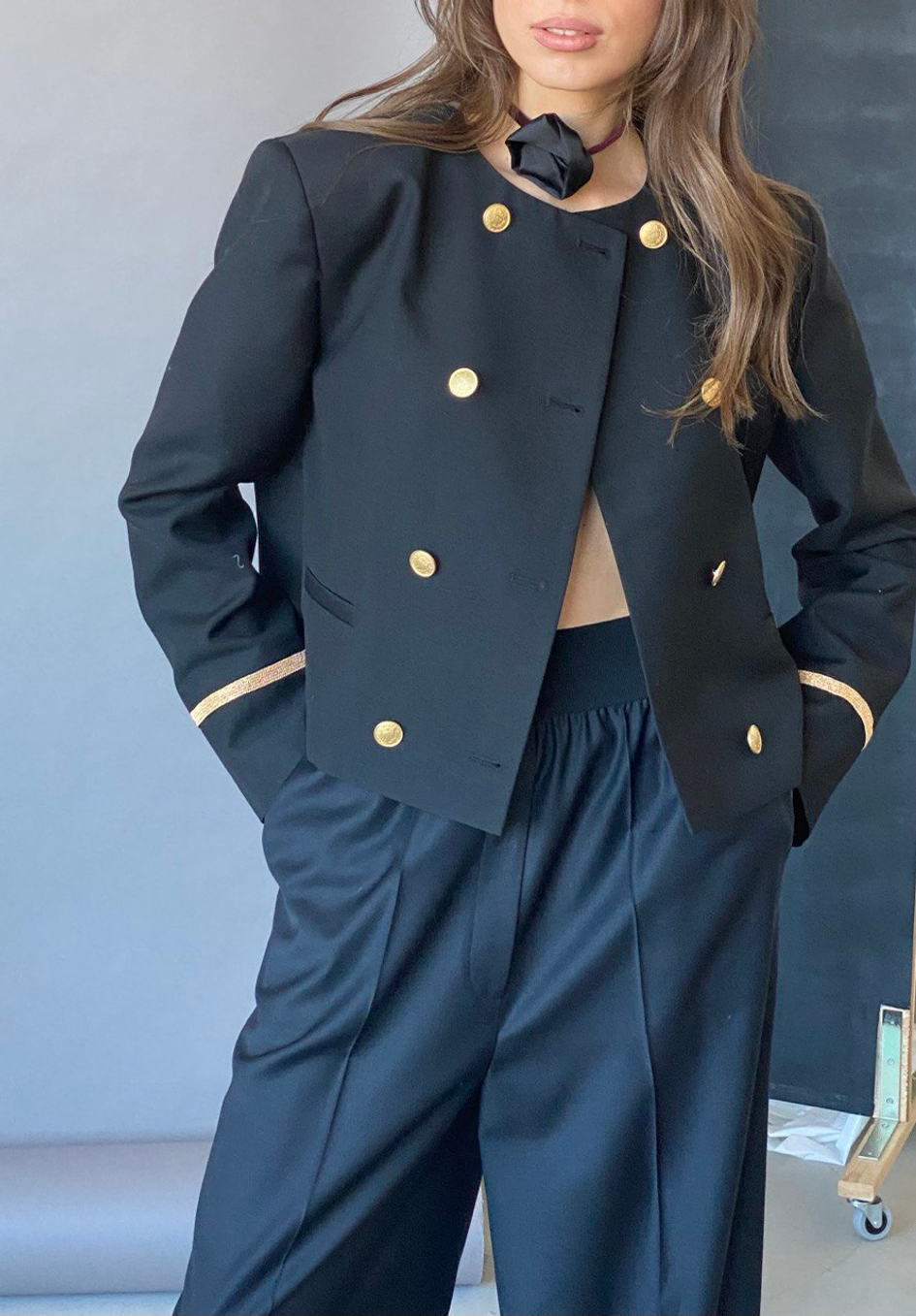 Жакет Assole Укорочённый  с Деталями на Рукавах