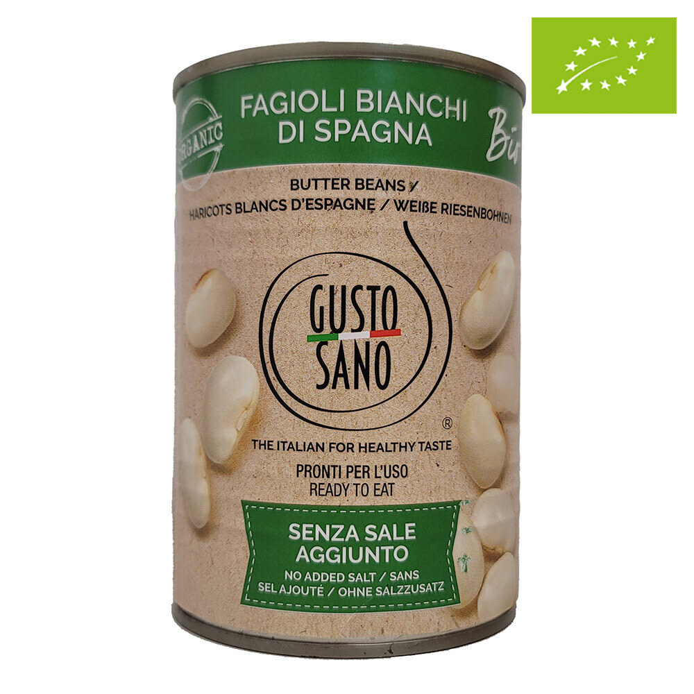 Фасоль гигантская белая Испанская, органическая, "Gusto Sano", 400 г