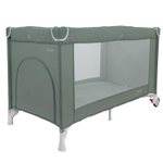 Манеж-кровать "Fortuna", лен, 2 уровня, москитка, 2 кольца, (Indigo) (зеленый)