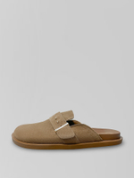 Мюли DL23-2 замшевые однотонные на плоской подошве