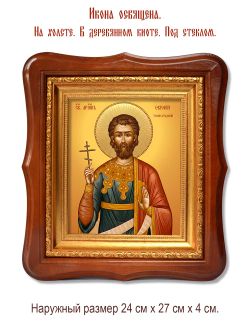 Евгений Трапезундский священномученик, чтец. Икона на холсте.