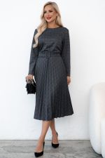 Платье Сильвия (серый/клетка) Р11-1086/12 Nikol (Акция)