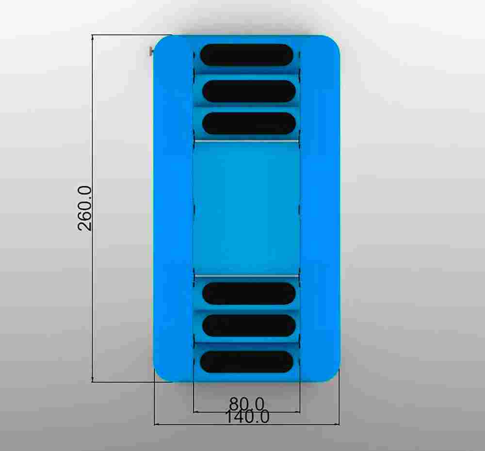 Надувная мини-лестница для бассейна из ПВХ, синий, 2,6*1,4*2,4 м