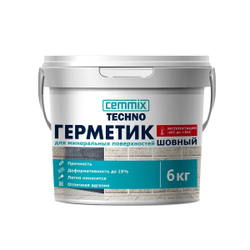 Акриловый шовный герметик для минеральных поверхностей Cemmix, 6 кг, серый