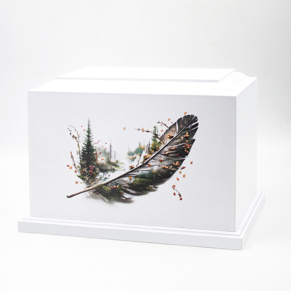 Урна для праха "Реквием L" с печатью Перо