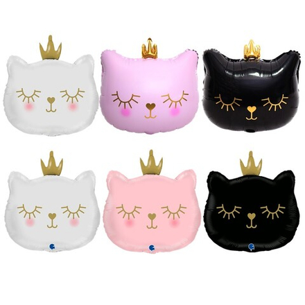 Фольгированный шар-фигура «Котенок принцесса» в ассортименте, 66 см / 74 см, Китай / Италия