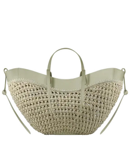 POLENE СУМКА CYME RAFFIA, ПАСТЕЛЬНО-ЗЕЛЕНЫЙ