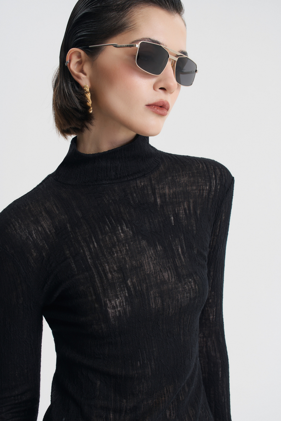 Водолазка из фактурной шерсти