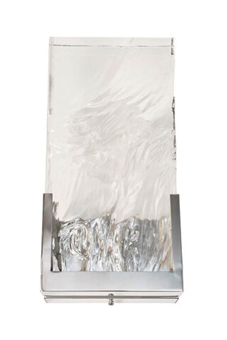 Бра настенное 27x14см Garda Deco прозрачное стекло/хромированный металл