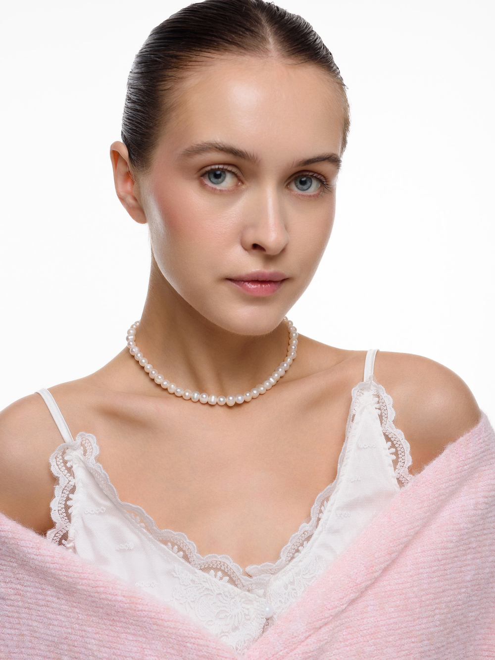 Чокер "Round" из жемчуга Silver