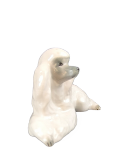 Фарфоровая статуэтка "Белый пудель" ЛФЗ