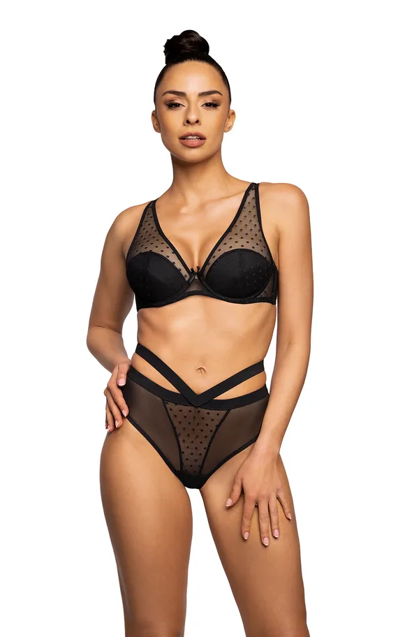 Трусы-стринг S-3714-4 Dotssy Czarny