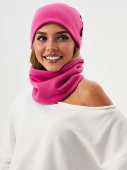 Шапка бини с начесом для хвоста, дред и кос