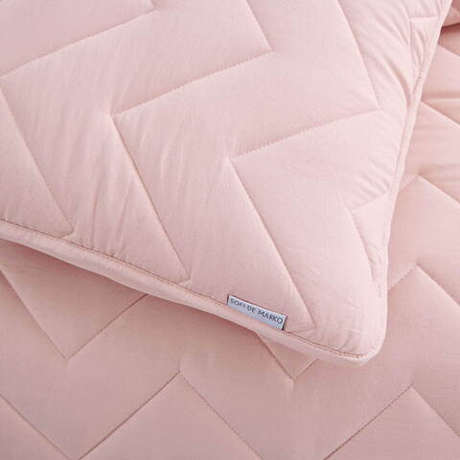 Покрывало 160х220 и наволочка 50х70 Sofi De MarkO Робби светло-розовое