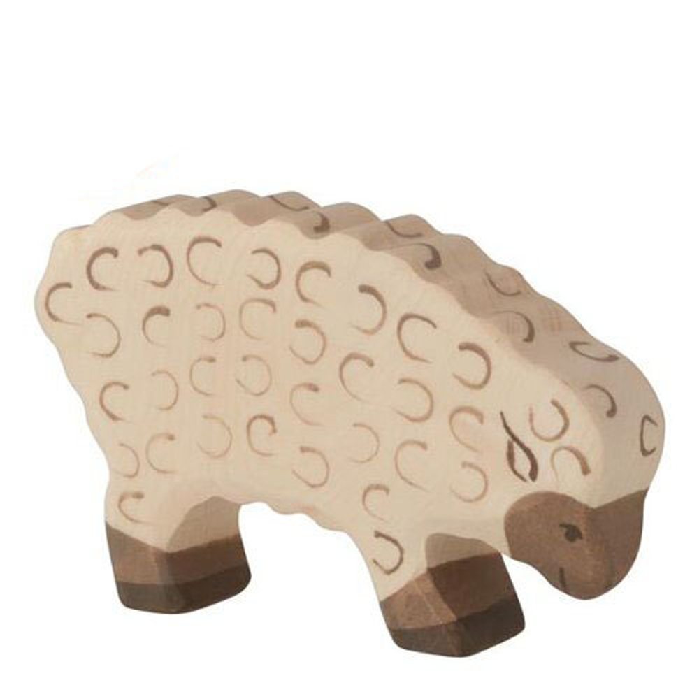 Овцы породы лесной тигр, едят