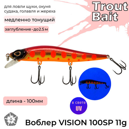 Воблер 11 гр D-Ocean Vision 100 SP Col.20