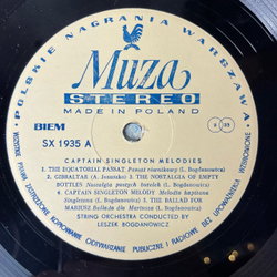 Винтажная виниловая пластинка LP String Orchestra Conducted By Leszek Bogdanowicz Captain Singleton Melodies (Польша 1980)