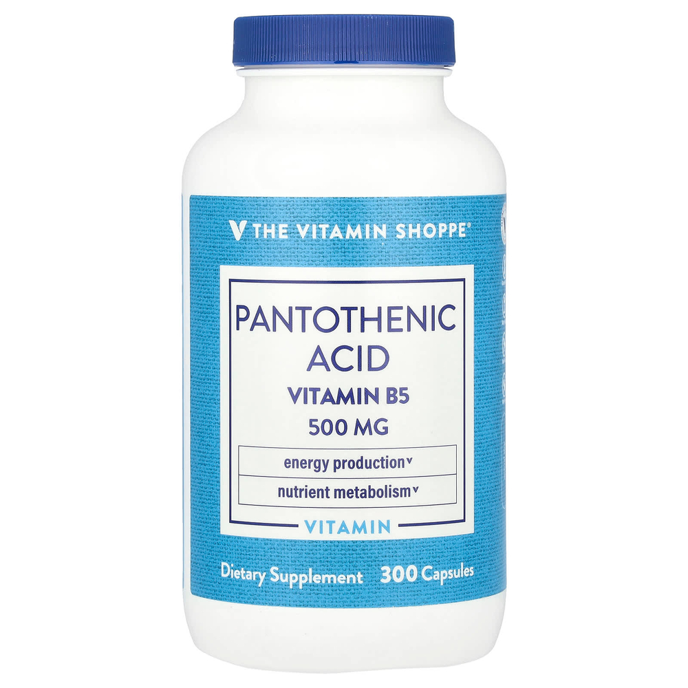 The Vitamin Shoppe, Пантотеновая кислота, витамин B5`` 300 капсул