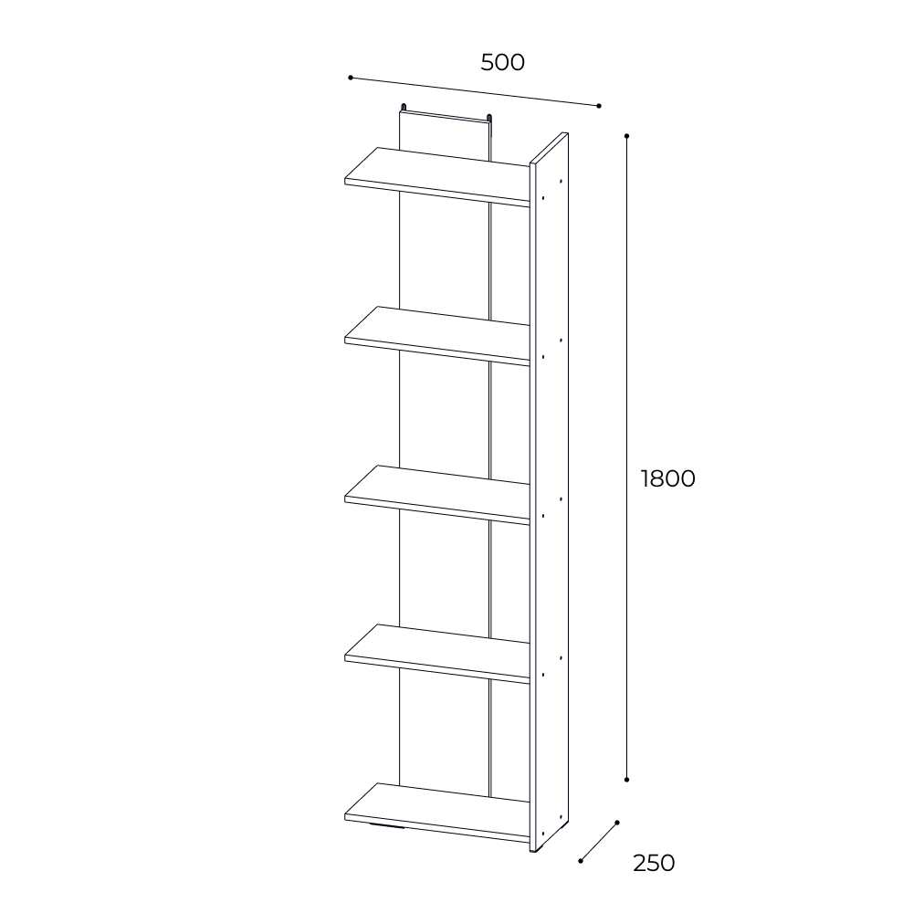 Стеллаж Ромео-7, дуб сонома/белый