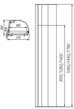 Барная холодильная витрина Полюс A37 SM 1,0-1 (ВХСв-1,0 Сarboma)